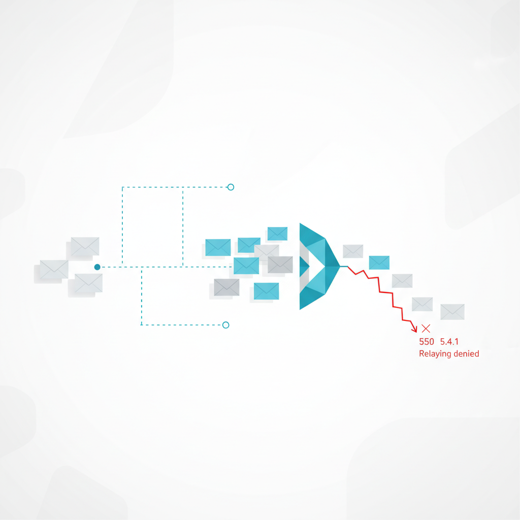 Handling `550 5.4.1 Relaying denied` During Email Verification API Calls — illustration